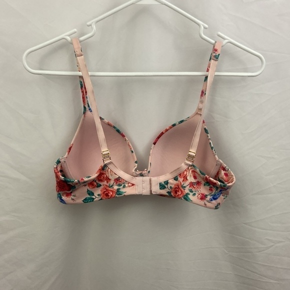 Soma Embraceable Full Coverage Floral Blue Jay Pink 34C Bra - Picture 7 of 12